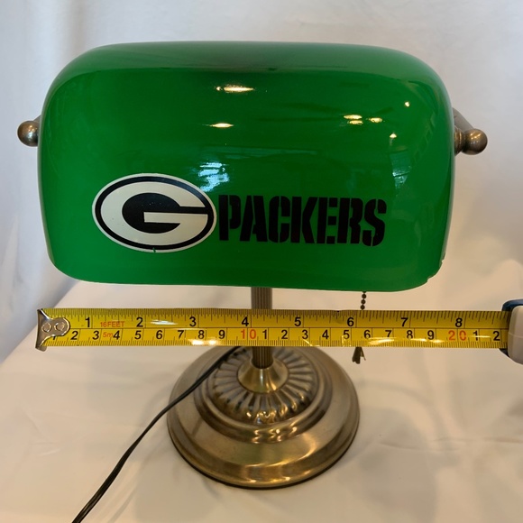 RARE Vintage Green Bay Packers 'G' Logo NFL Bankers Desk Lamp Tested & Working - Picture 16 of 16